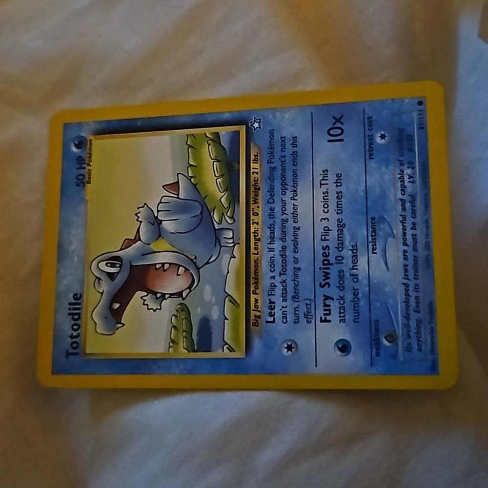Totodile 1995-2000 card